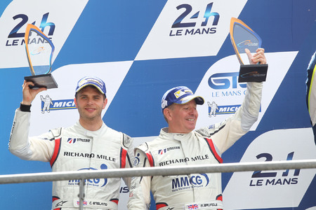 United Autosports collect their trophies United Autosports collect their trophies