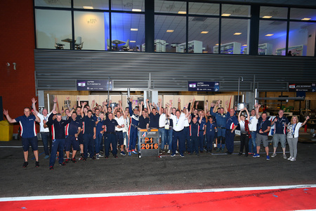 United Autosports team celebrating United Autosports team celebrating